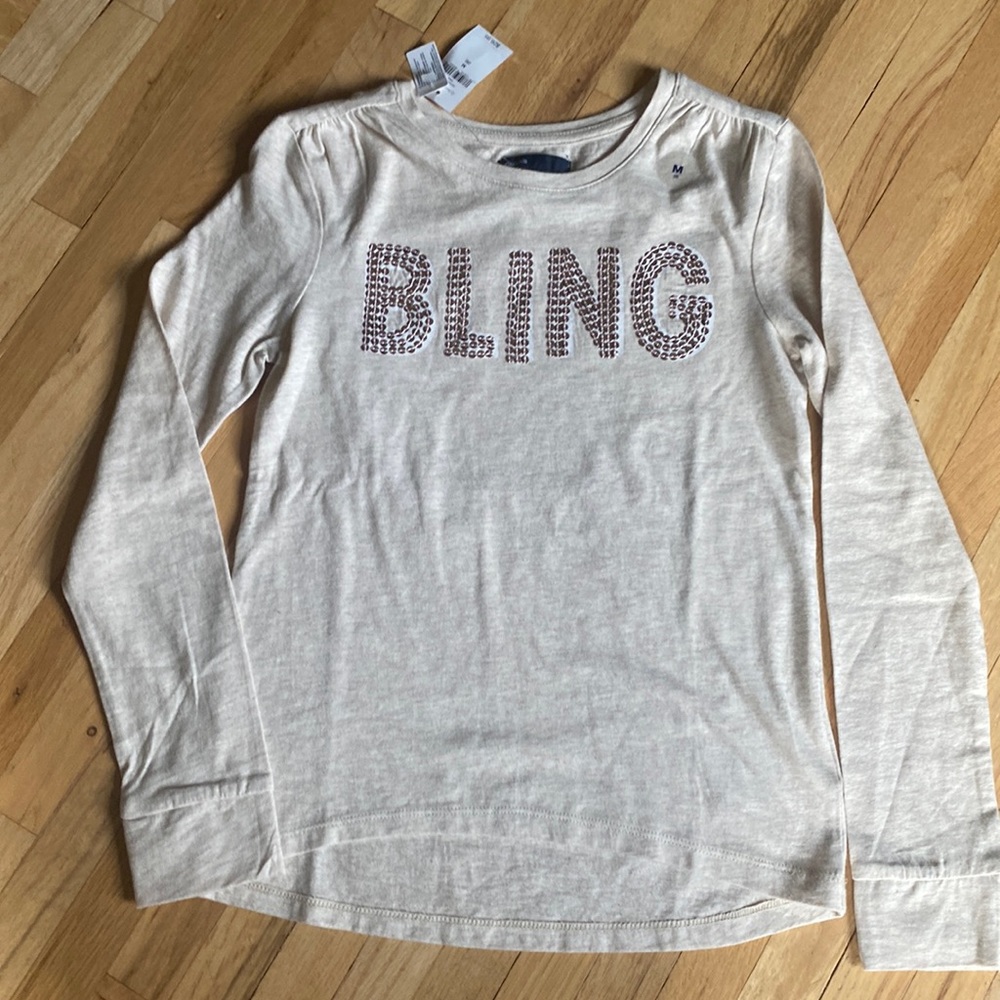 New Girls Gap long sleeve Tee. Size 8